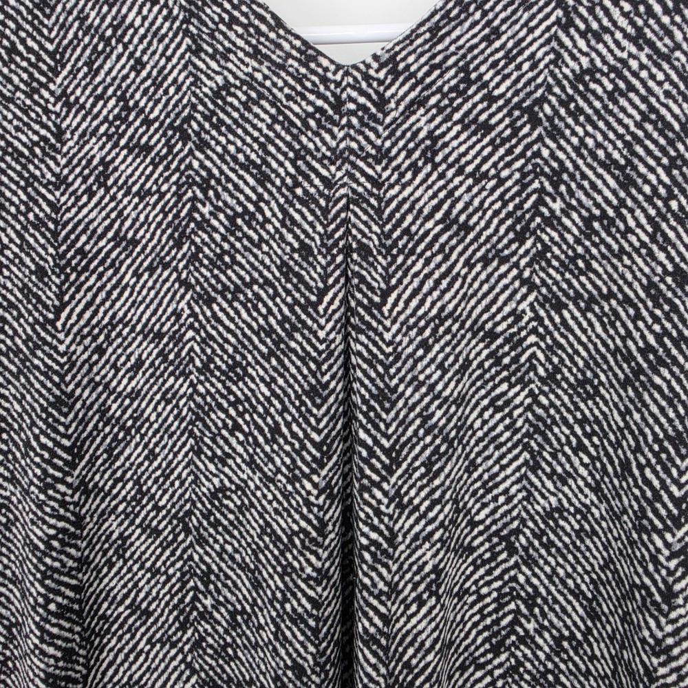 J. Jill Wearever Shift Dress Small Petite Black White Herringbone Career Pockets - Picture 7 of 10
